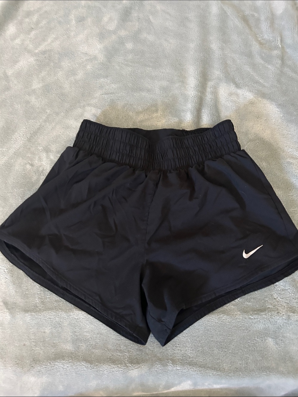 Nike Black Women’s Athletic Shorts with White Swoosh